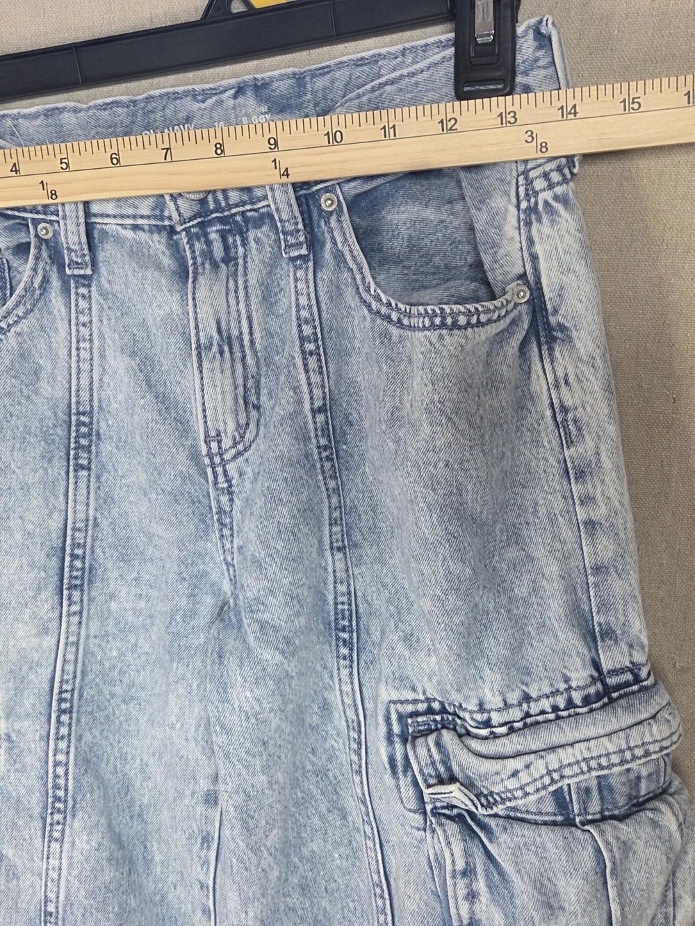 Light Blue Kids' Denim Cargo Jeans